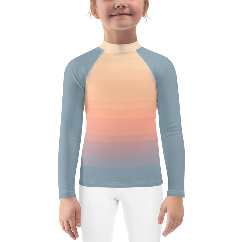 Minimalist Sunset Kids Rash Guard