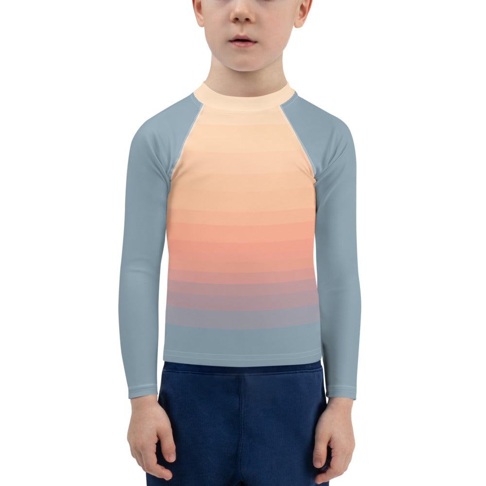 Minimalist Sunset Kids Rash Guard