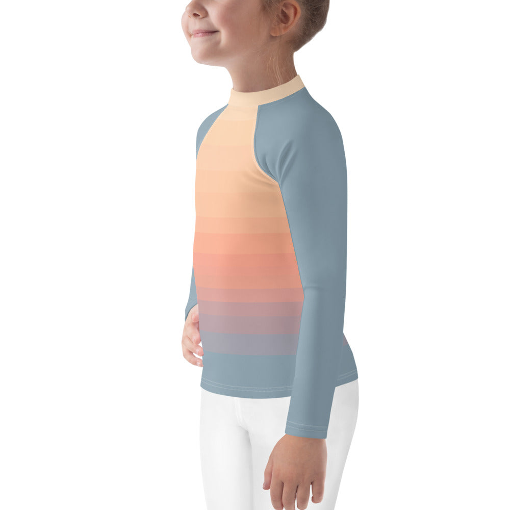 Minimalist Sunset Kids Rash Guard