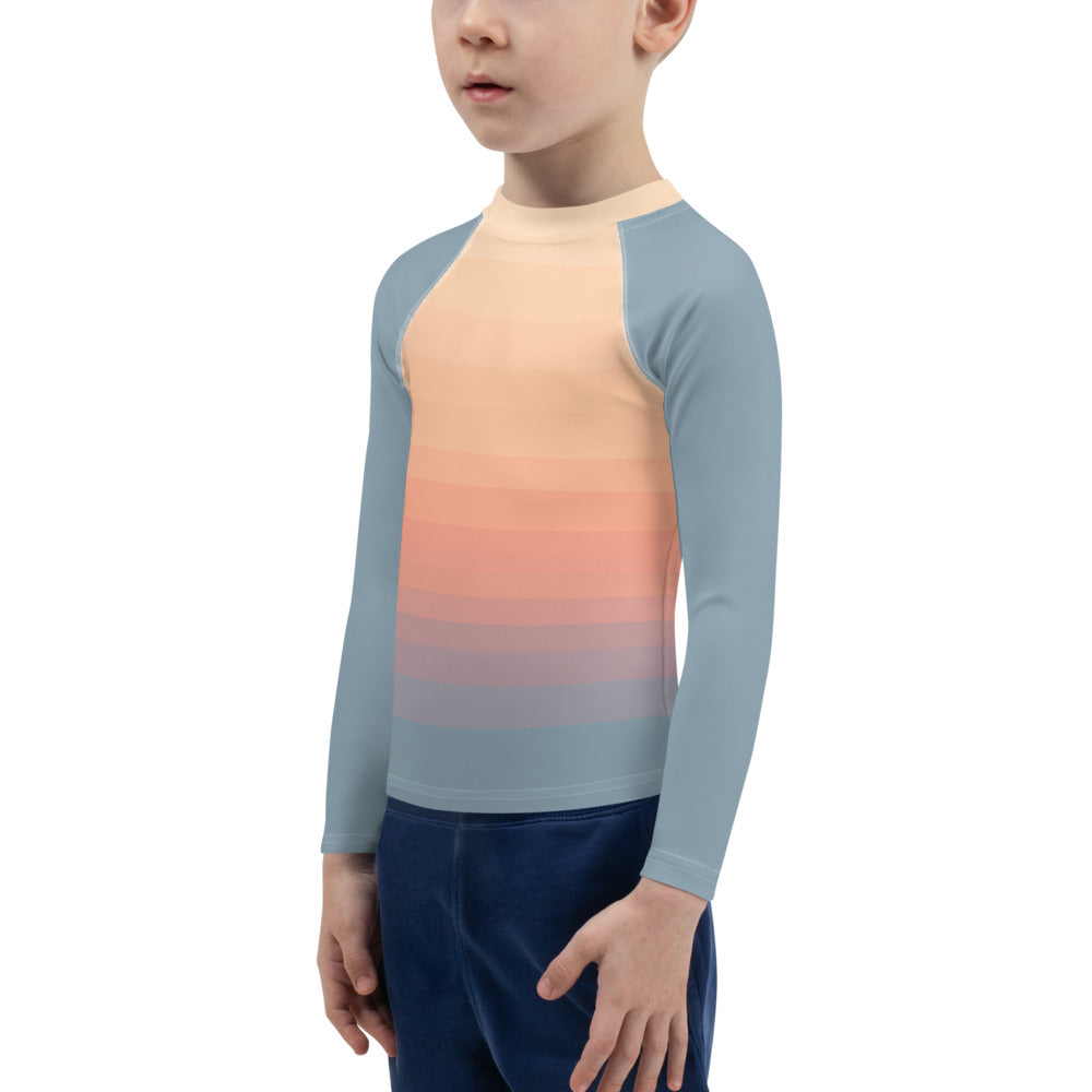 Minimalist Sunset Kids Rash Guard