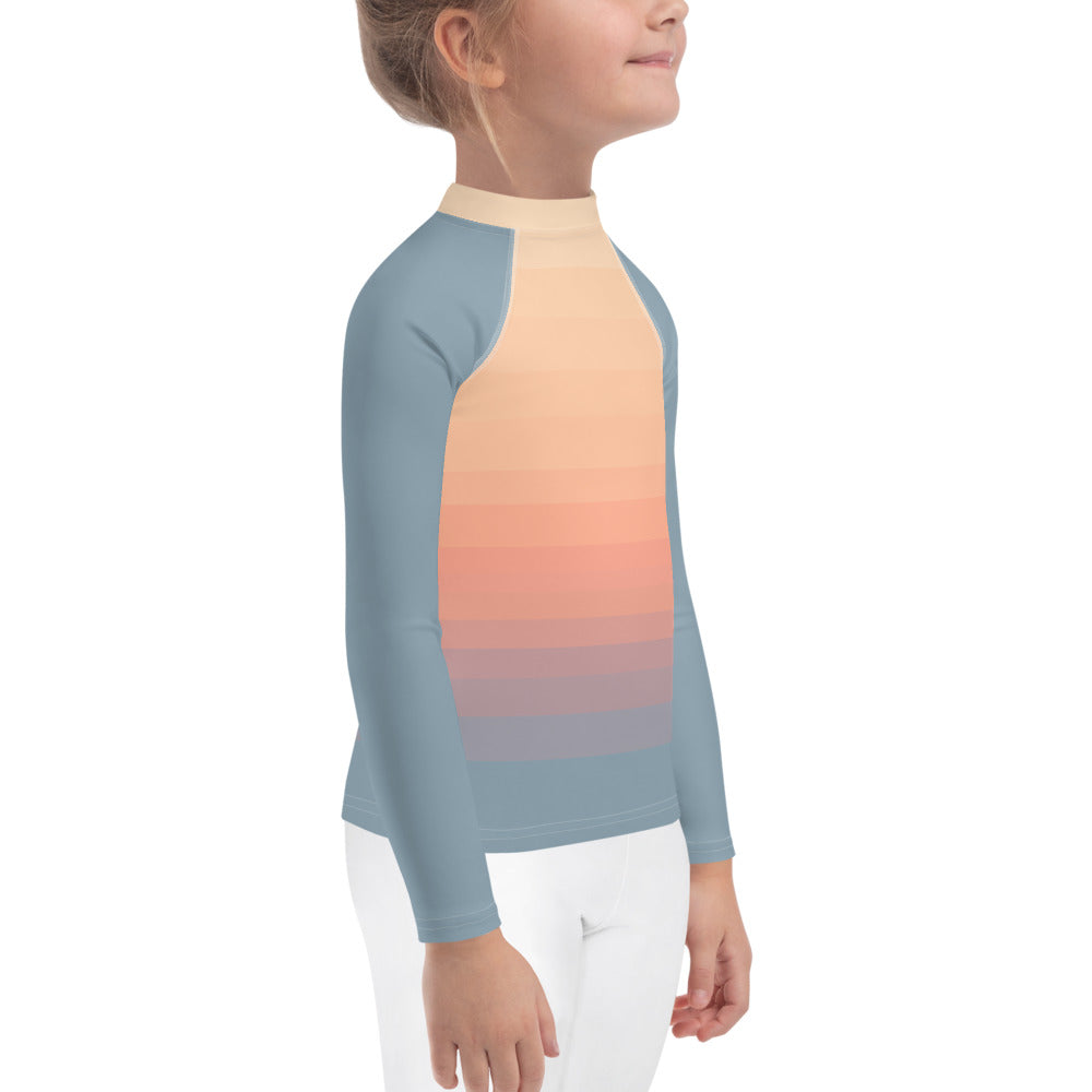 Minimalist Sunset Kids Rash Guard