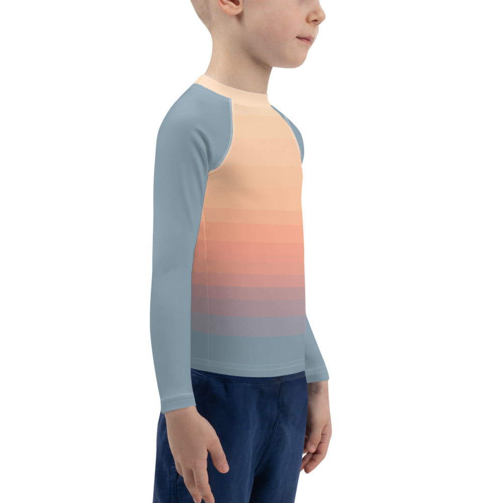 Minimalist Sunset Kids Rash Guard