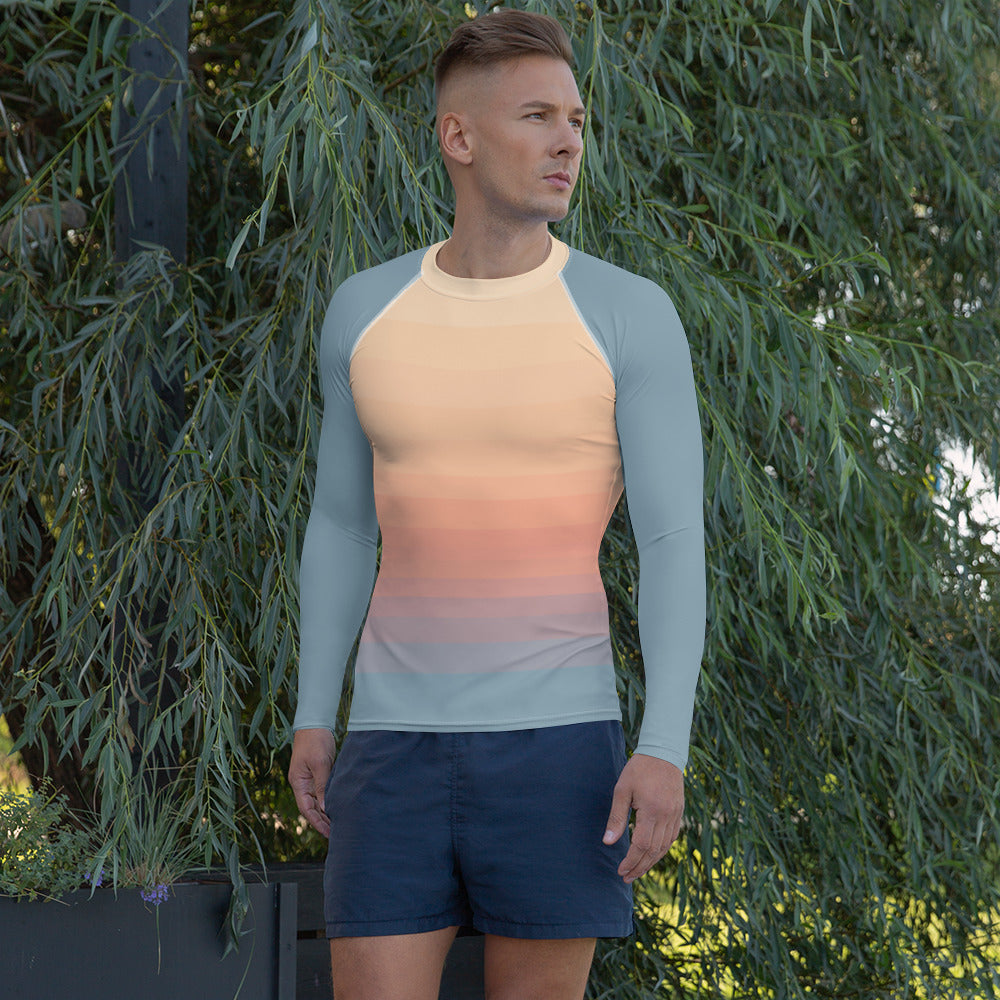 Minimalist Sunset Men's Rash Guard