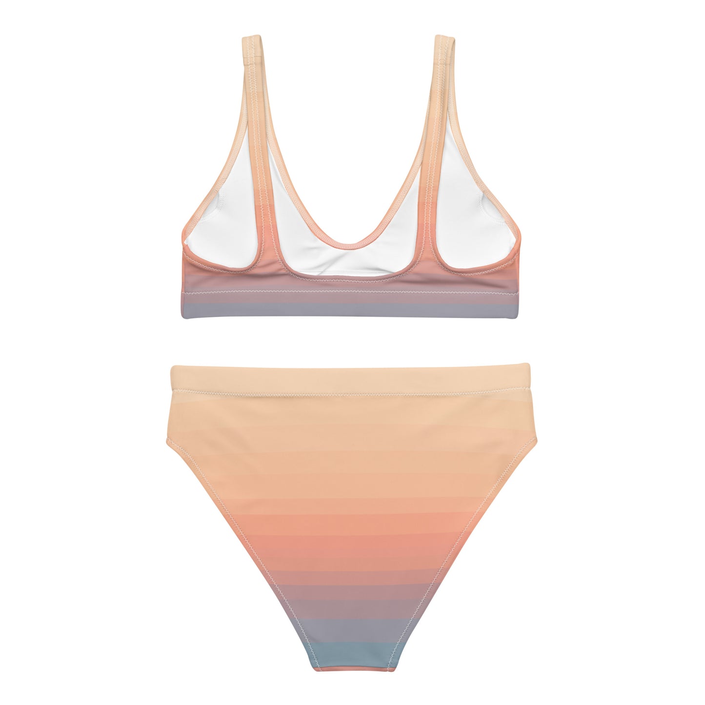 Minimalist Sunset Recycled High-Waisted Bikini Set