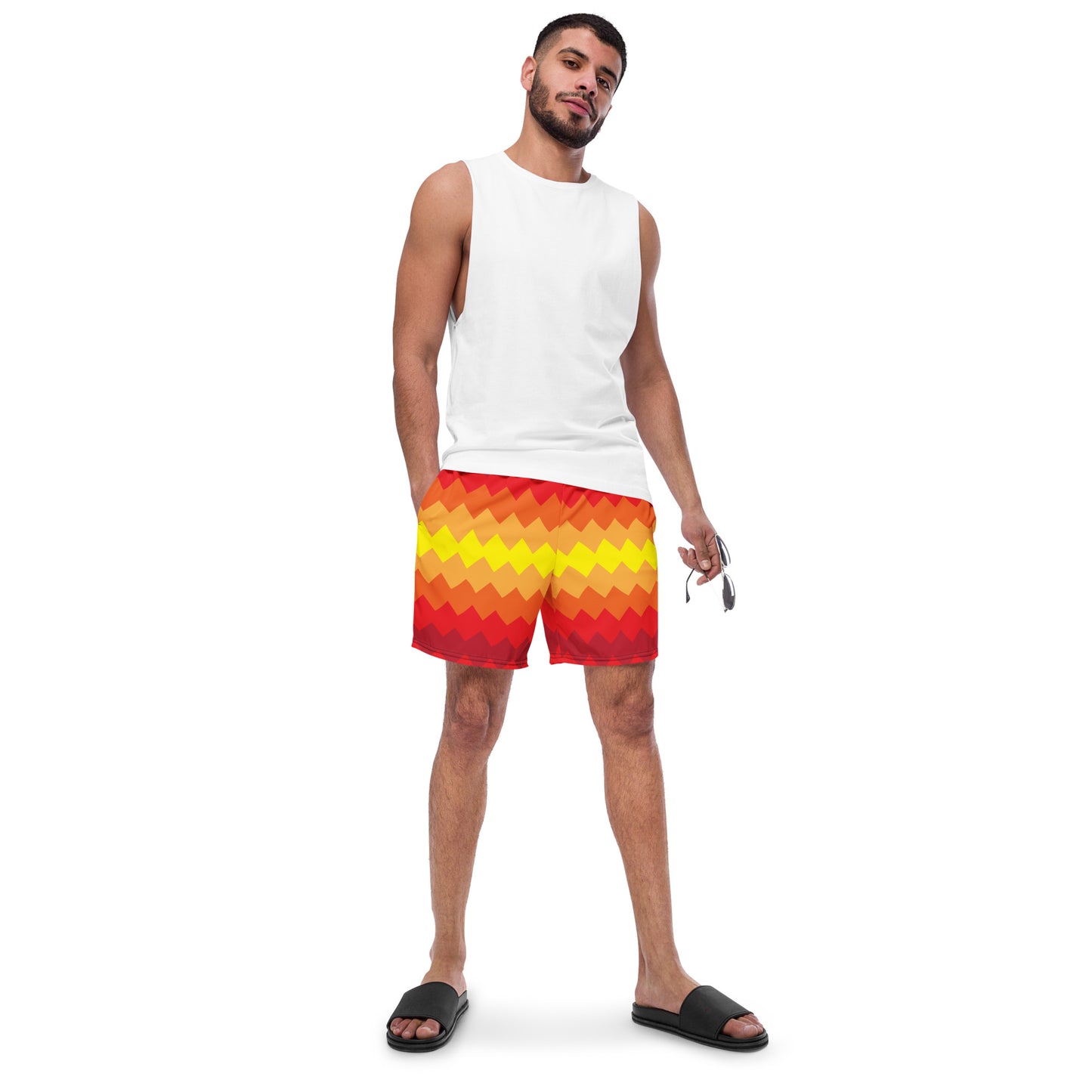 Zigzag Rays Recycled Swim Trunks