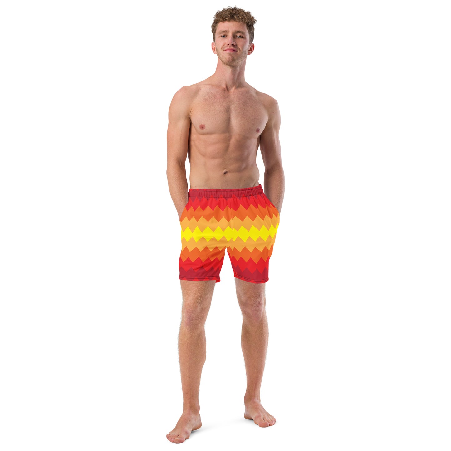 Zigzag Rays Recycled Swim Trunks