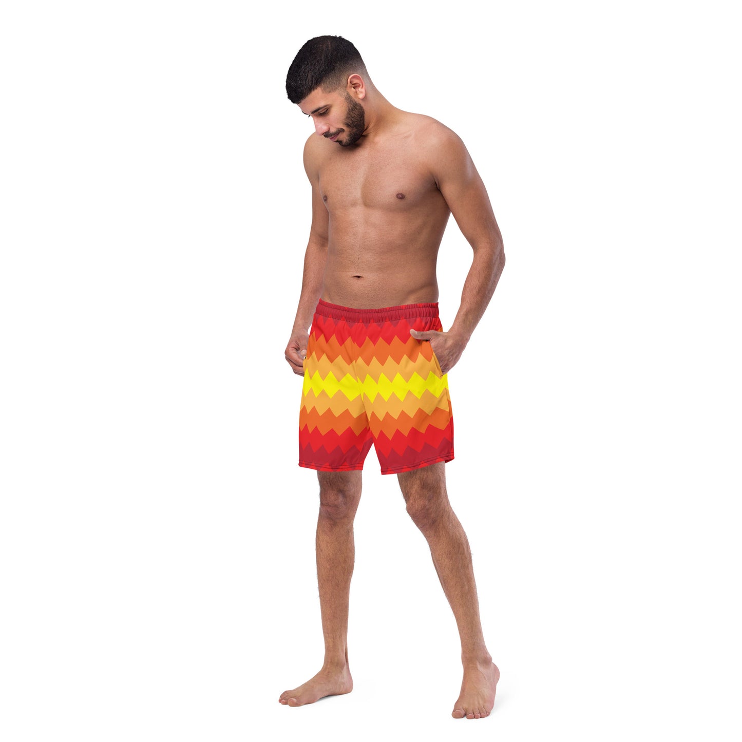 Zigzag Rays Recycled Swim Trunks