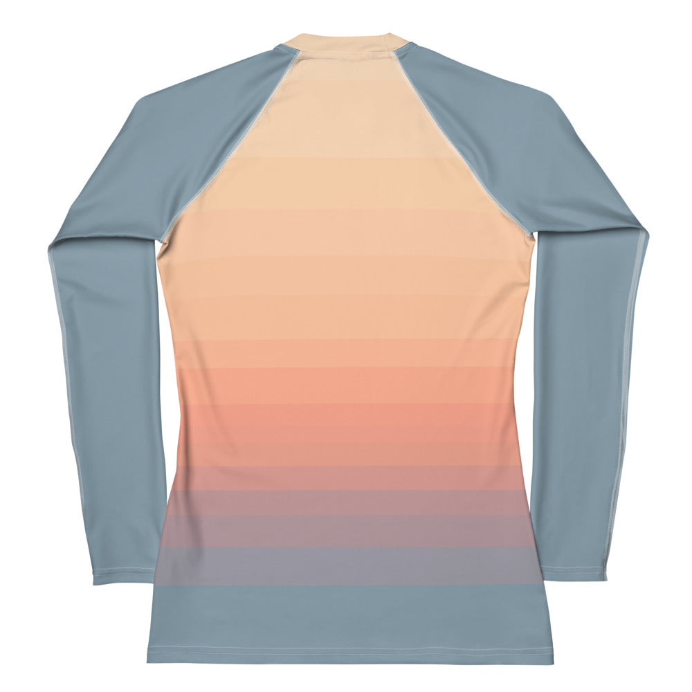 Minimalist Sunset Women's Rash Guard