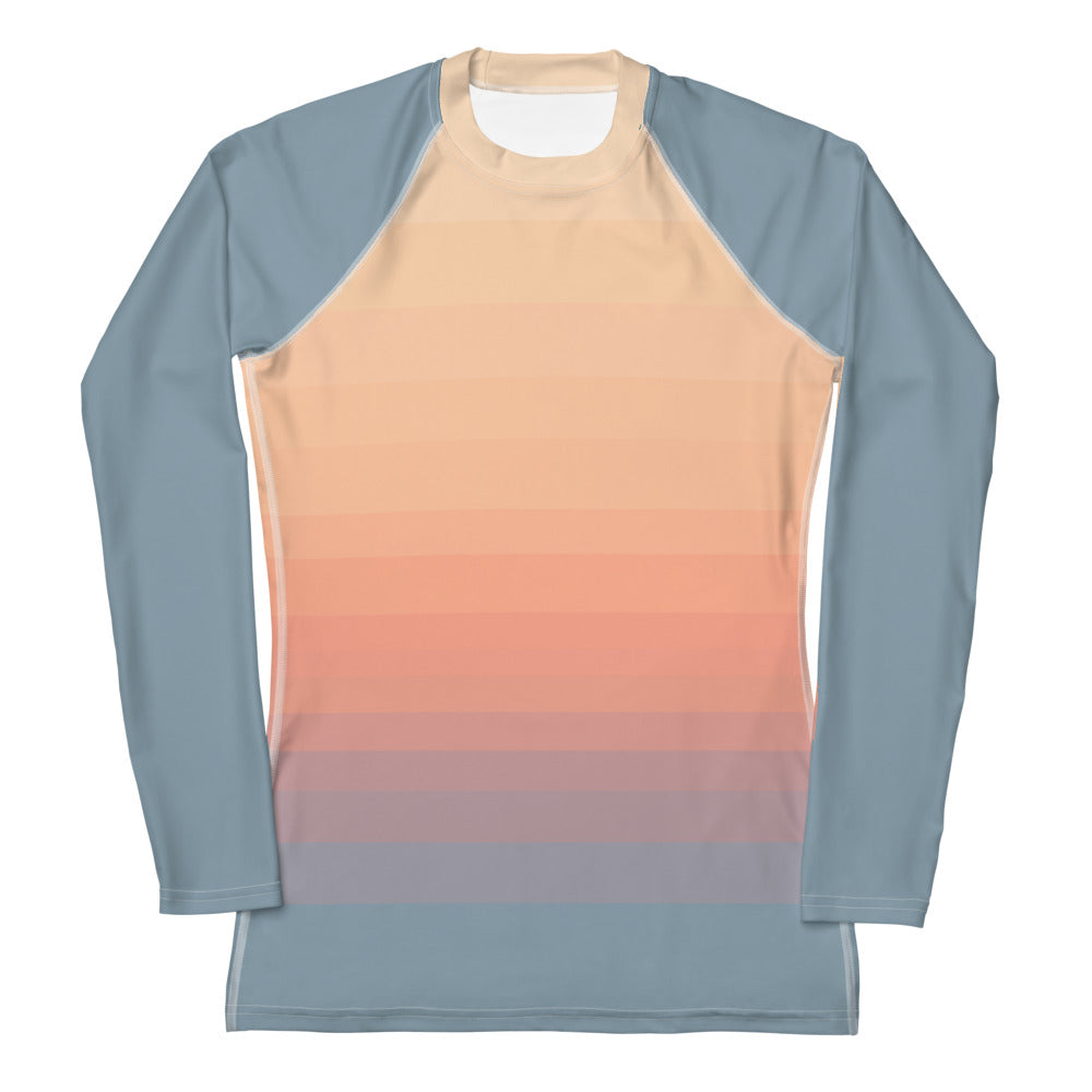 Minimalist Sunset Women's Rash Guard