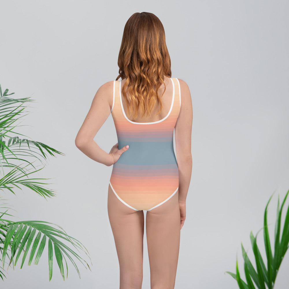 Minimalist Sunset Youth Swimsuit