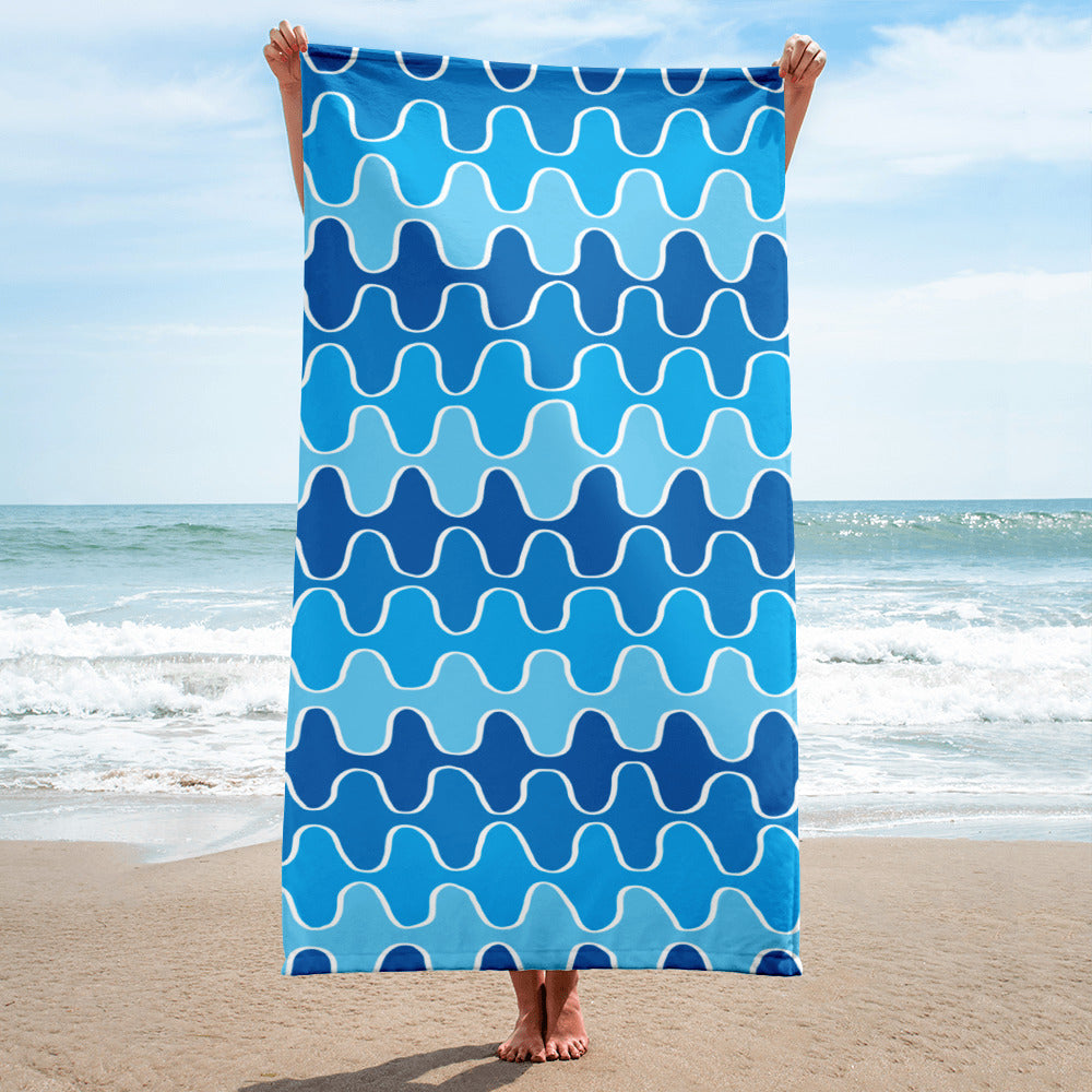 Squiggle Waves Bath & Beach Towel