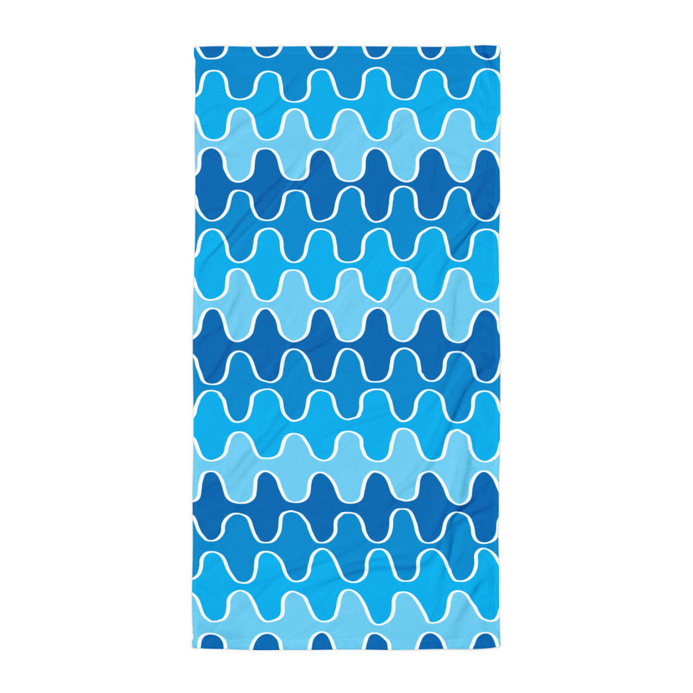 Squiggle Waves Bath & Beach Towel