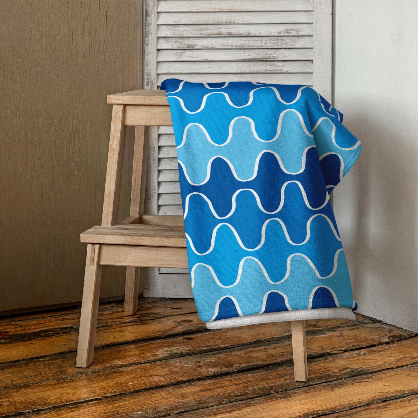 Squiggle Waves Bath & Beach Towel